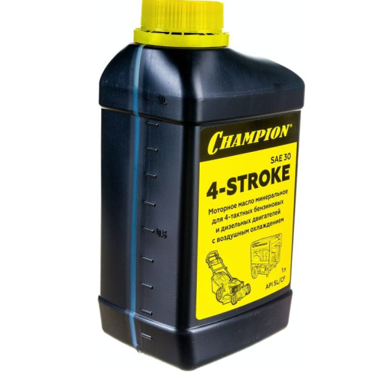 Масло для 4-тактных двигателей минеральное CHAMPION SAE 30 API SL/CF 1 л в Екатеринбурге