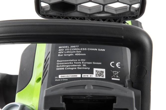 Аккумуляторная Бесщёточная Цепная пила Greenworks G-MAX 40V (40 см) (комплект) GD40CS40 в Екатеринбурге