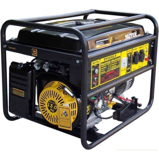 Бензогенератор Huter DY6500LX, с колесами и аккумулятором в Екатеринбурге