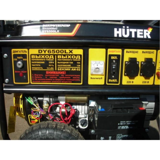 Бензогенератор Huter DY6500LX, с колесами и аккумулятором в Екатеринбурге