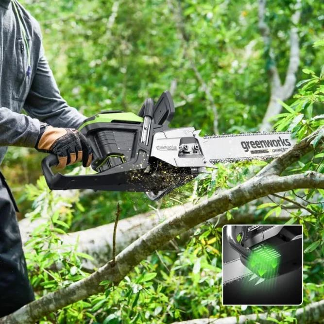 Цепная пила аккумуляторная Greenworks OCS800, 82V,  5,0 кВт, 50 см, бесщеточная, без АКБ и ЗУ в Екатеринбурге