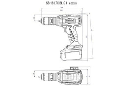 Аккумуляторная ударная дрель Metabo SB 18 LTX BL Q I 602353840