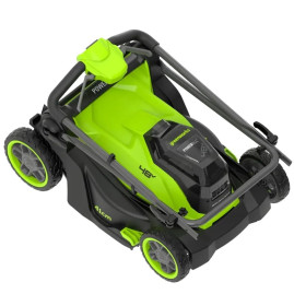Газонокосилка аккумуляторная Greenworks GD24X2LM411 , 2х24V, 41 см, бесщеточная, c 2хАКБ 4Ач и ЗУ