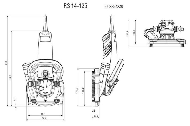 Шлифовальная машина по бетону Metabo RS 14-125 603824720 в Екатеринбурге