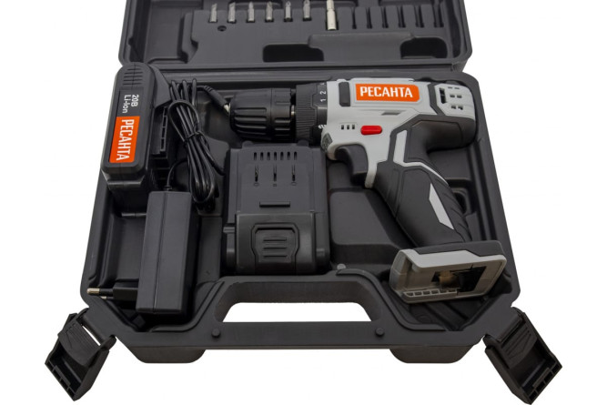 Дрель-шуруповерт аккумуляторная Ресанта ДА-20-2ЛК (2,0 А/ч) в Екатеринбурге