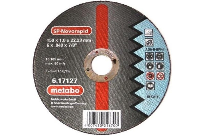 Отрезной круг Metabo 125х1,0х22,23мм Novorapid SP А 60-R прямой  617126000 в Екатеринбурге