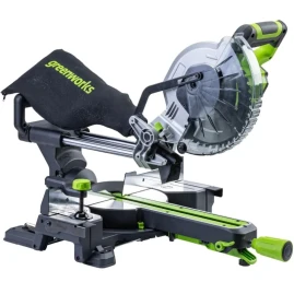 Торцовочная пила акк. Greenworks GD24MS216, 24V, б/щ, 4800 об/мин, 216x30мм,рез 65х310мм,с 1хАКБ 4Ач и ЗУ