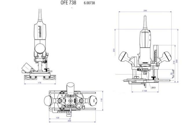 Фрезер Metabo OFE 738 600738000 в Екатеринбурге