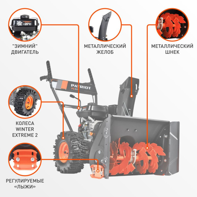 Снегоуборщик бензиновый Patriot PS 601 в Екатеринбурге