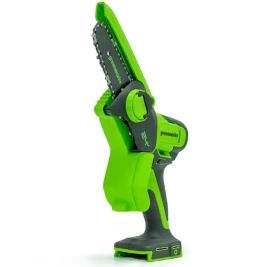 Цепная мини пила аккумуляторная Greenworks G24MCS10, 24V c 1хАКБ 4Ач и ЗУ
