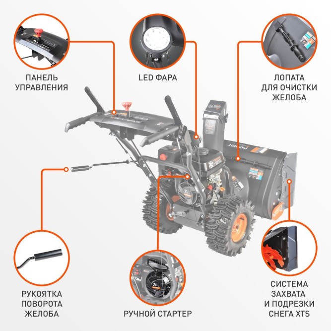 Снегоуборщик бензиновый Patriot PS 603LED в Екатеринбурге
