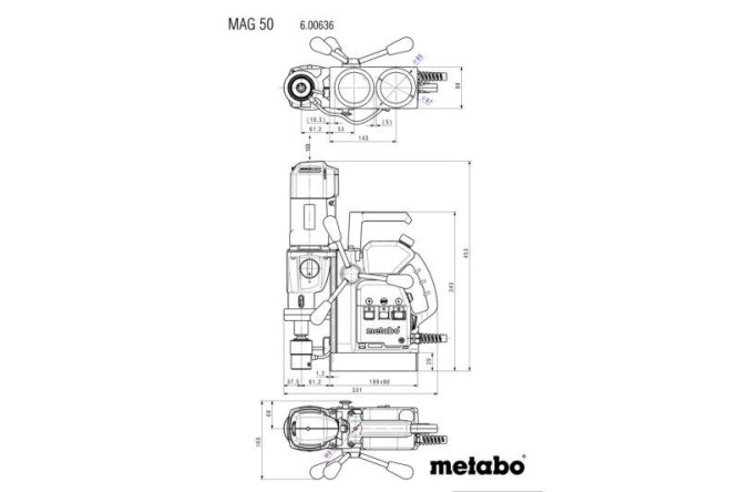 Дрель  на магнитной стойке Metabo MAG 50 600636500 в Екатеринбурге