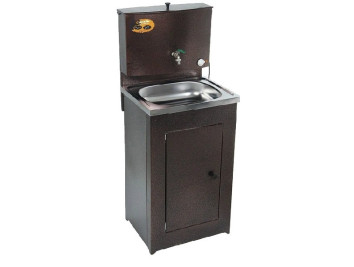 Умывальник дачный ЛЮКС, с подогревом, нержавеющая мойка, цвет медь