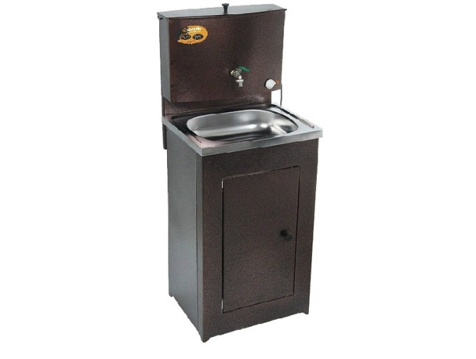 Умывальник дачный ЛЮКС, с подогревом, нержавеющая мойка, цвет медь в Екатеринбурге