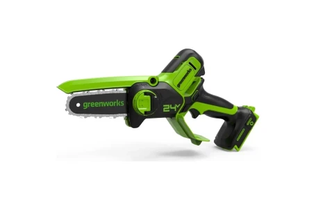 Цепная мини пила аккумуляторная Greenworks GD24CSMNX, 24V, 15см, бесщеточная, c 1хАКБ 4Ач и ЗУ в Екатеринбурге