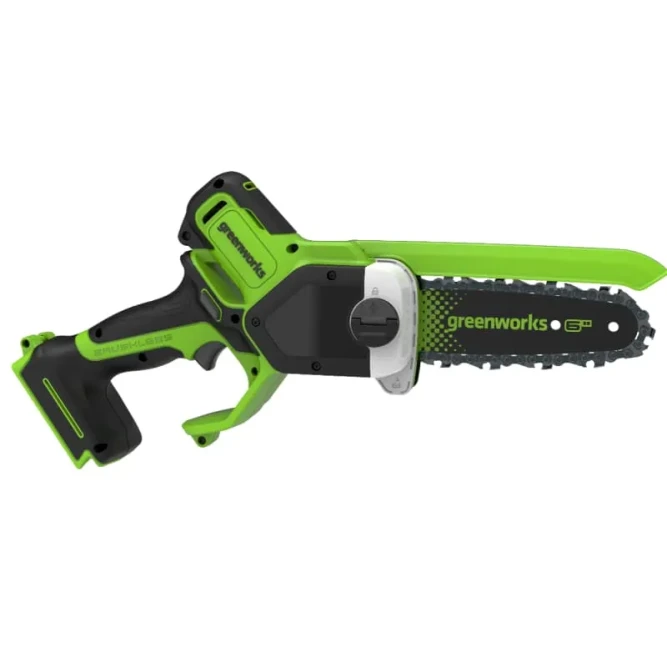 Цепная мини пила аккумуляторная Greenworks GD24CS15, 24V, 15см, бесщеточная, с автоматической смазкой цепи, без АКБ и ЗУ в Екатеринбурге