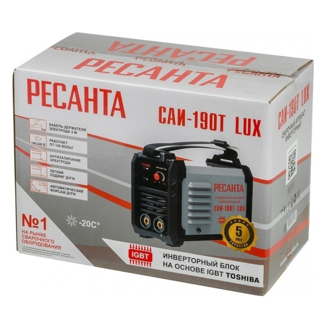 Инверторный сварочный аппарат Ресанта САИ-190Т LUX в Екатеринбурге