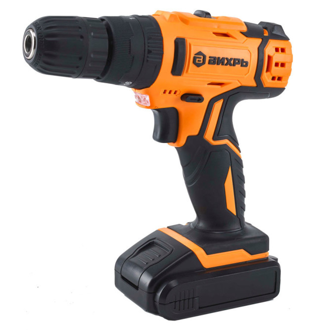 Дрель-шуруповерт аккумуляторная ударная Вихрь ДА-18Л-2кУ (2,0 А/ч) в Екатеринбурге