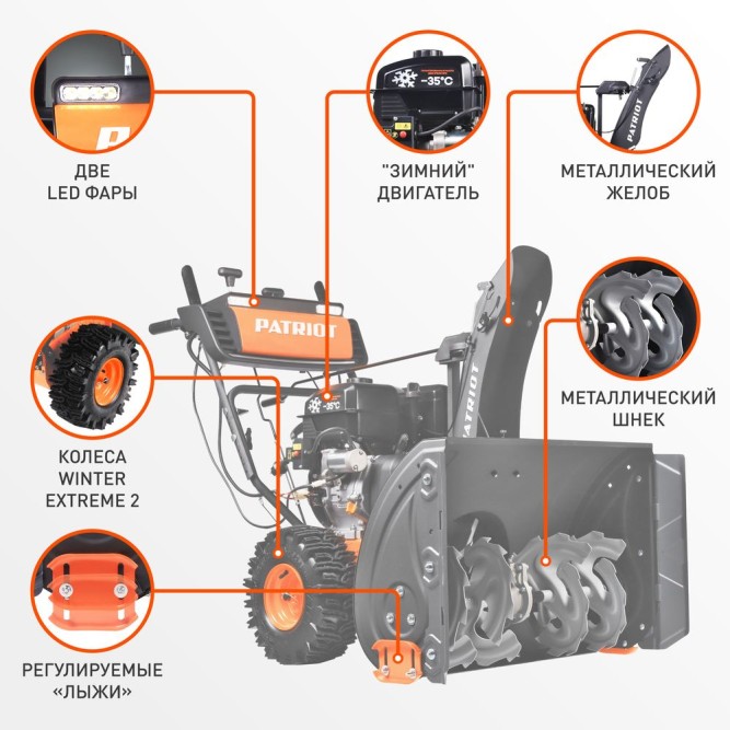 Снегоуборщик бензиновый Patriot Сибирь 110 Е в Екатеринбурге