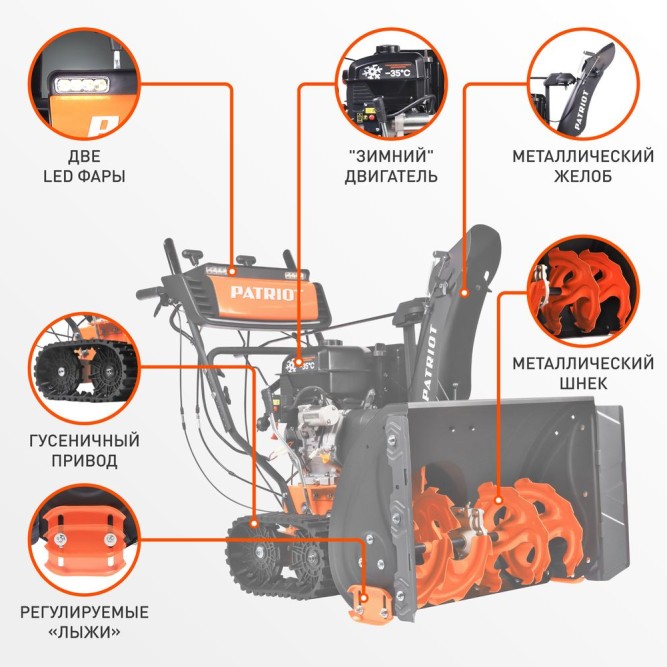 Снегоуборщик бензиновый Patriot Сибирь 110 ЕT в Екатеринбурге
