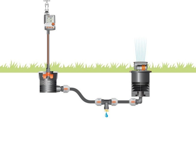 Дождеватель выдвижной осциллирующий OS 140 GARDENA 08220-29.000.00 в Екатеринбурге