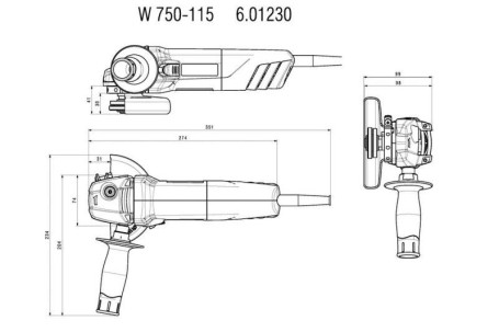 Угловая шлифовальная машина Metabo W 750-115 601230000 в Екатеринбурге