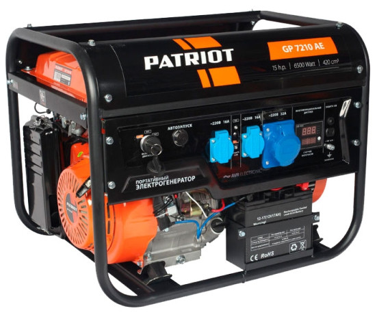 Бензогенератор Patriot GP 7210AE в Екатеринбурге