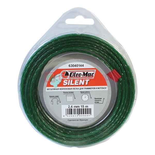 Леска 2.4мм 15м silent Блистер 182шт/кор в Екатеринбурге
