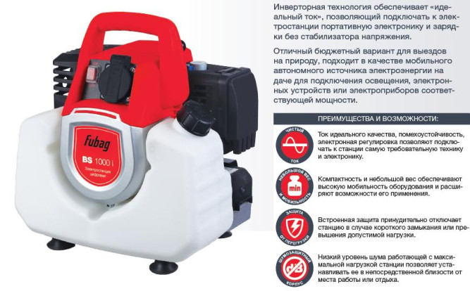 Бензогенератор Fubag BS 1000i в Екатеринбурге