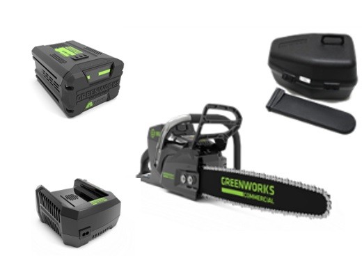 Аккумуляторная Бесщёточная Цепная пила Greenworks 82V (45 см) 5 А.ч. АКБ и ЗУ в Екатеринбурге