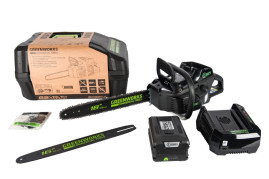 Аккумуляторная Бесщёточная Цепная пила Greenworks 82V (45 см) 5 А.ч. АКБ и ЗУ