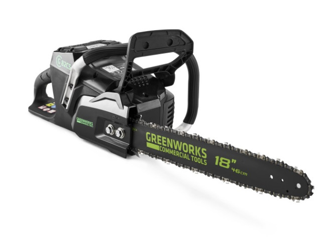 Аккумуляторная Бесщёточная Цепная пила Greenworks 82V (45 см) 5 А.ч. АКБ и ЗУ в Екатеринбурге