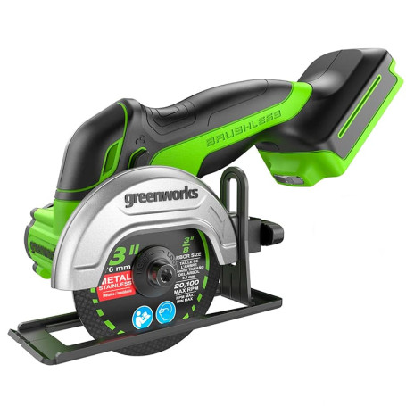 Углошлифовальная машина аккумуляторная Greenworks, 3402007, 24V, бесщеточная, 76мм, без АКБ и ЗУ в Екатеринбурге