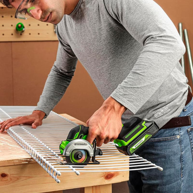 Углошлифовальная машина аккумуляторная Greenworks, 3402007, 24V, бесщеточная, 76мм, без АКБ и ЗУ в Екатеринбурге