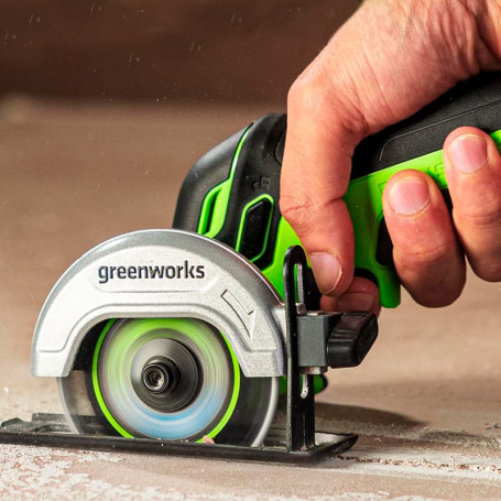 Углошлифовальная машина аккумуляторная Greenworks, 3402007, 24V, бесщеточная, 76мм, без АКБ и ЗУ в Екатеринбурге