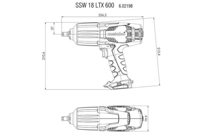 Аккумуляторный ударный гайковерт Metabo SSW 18 LTX 600 602198650 в Екатеринбурге