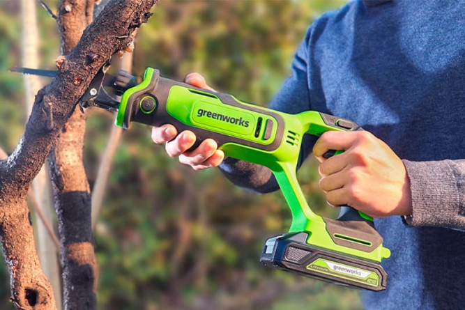 Пила сабельная аккумуляторная Greenworks Арт.1200607, 24V, бесщеточная без АКБ и ЗУ в Екатеринбурге