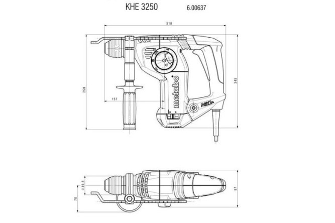 Перфоратор комбинированный Metabo KHE 3250 600637000 в Екатеринбурге