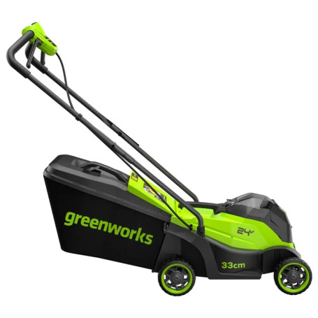 Газонокосилка аккумуляторная Greenworks GD24LM331,  24V, 33 см, бесщеточная, c 1хАКБ 2Ач в Екатеринбурге