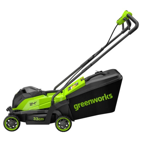 Газонокосилка аккумуляторная Greenworks GD24LM331,  24V, 33 см, бесщеточная, c 1хАКБ 2Ач в Екатеринбурге