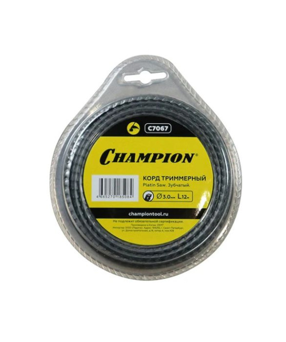 Корд трим.CHAMPION Platin Saw 3.0мм*12м (зубчатый) в Екатеринбурге