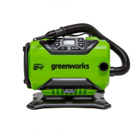 Компрессор автомобильный аккумуляторный Greenworks 3400807, 24V / 12V (от сети авто), без АКБ и ЗУ