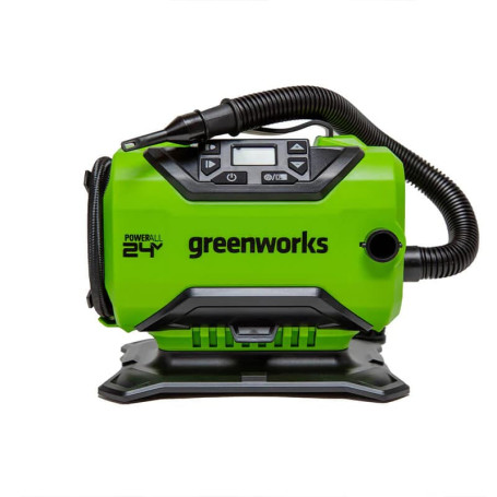 Компрессор автомобильный аккумуляторный Greenworks 3400807, 24V / 12V (от сети авто), без АКБ и ЗУ в Екатеринбурге