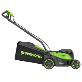 Газонокосилка аккумуляторная Greenworks GD24X2LM361, 2х24V, 36 см, бесщеточная, без АКБ и ЗУ