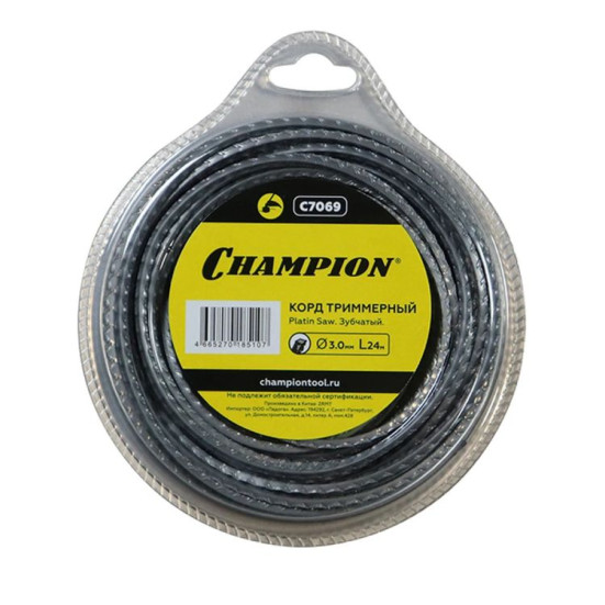 Корд трим.CHAMPION Platin Saw 3.0мм*24м (зубчатый) в Екатеринбурге
