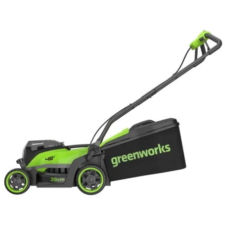 Газонокосилка аккумуляторная Greenworks GD24X2LM361,  2х24V, 36 см, бесщеточная, c 2хАКБ 4Ач и ЗУ в Екатеринбурге