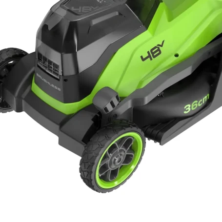Газонокосилка аккумуляторная Greenworks GD24X2LM361,  2х24V, 36 см, бесщеточная, c 2хАКБ 4Ач и ЗУ в Екатеринбурге