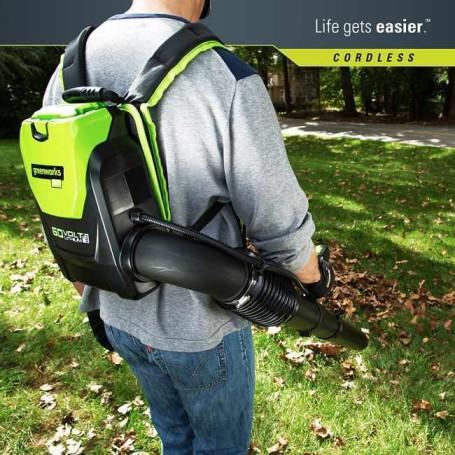 Ранцевый Воздуходув, аккумуляторный Greenworks GD60BPB, 60V, бесщеточный, без АКБ и ЗУ в Екатеринбурге