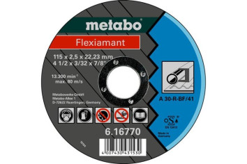 Отрезной круг Metabo 180х3,0х22,23мм Flexiamant А 30-R прямой 616123000