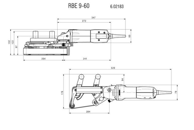 Шлифователь для труб Metabo RBE 9-60 Set 602183510 в Екатеринбурге